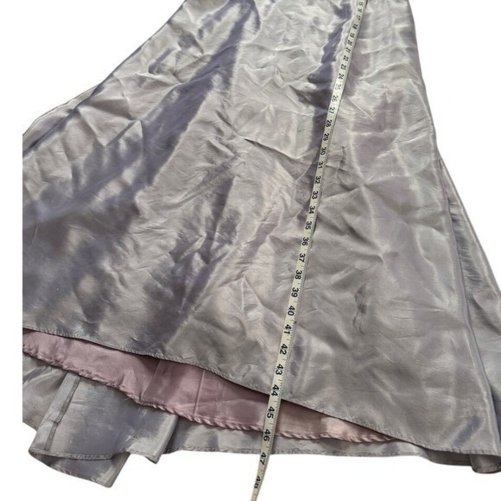 Jim Hjelm Vintage Iridescent Lavender Taffeta Strapless Gown Dress 12 Coquette - Picture 5 of 11
